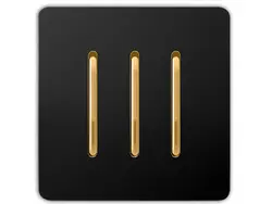 کلید و پریز کریستال مشکی طلایی آسیا الکتریک