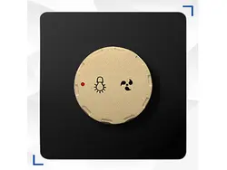 کلید و پریز کریستال مشکی طلایی آسیا الکتریک