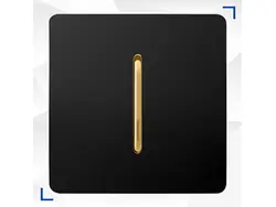 کلید و پریز کریستال مشکی طلایی آسیا الکتریک