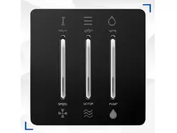 کلید و پریز کریستال مشکی نقره ای آسیا الکتریک