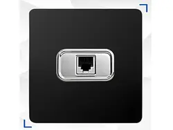 کلید و پریز کریستال مشکی نقره ای آسیا الکتریک