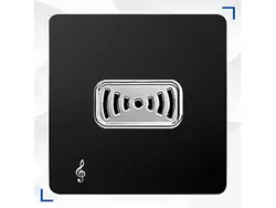 کلید و پریز کریستال مشکی نقره ای آسیا الکتریک