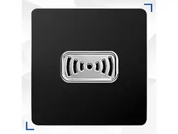 کلید و پریز کریستال مشکی نقره ای آسیا الکتریک