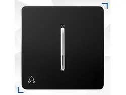 کلید و پریز کریستال مشکی نقره ای آسیا الکتریک