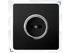 کلید و پریز کریستال مشکی نقره ای آسیا الکتریک