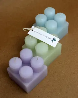 شمع لگو در بسته بندی سه عددی (باموم سویا)