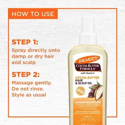 اسپري روغن کف سر و ساقه بيوتين پالمرزاورجینالPalmers Biotin Length Retention Hair & Scalp Oil