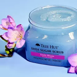 اسکراب بدن  Exotic Bloom تري هاتاورجینالTree Hut exotic bloom shea sugar scrub
