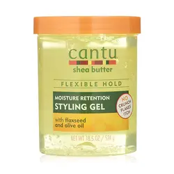ژل استايلينگ و رطوبت رسان بذر کتان و زيتون کنتواورجینال Cantu Shea Butter Moisture Retention Styling Gel with Flaxseed and Olive Oil