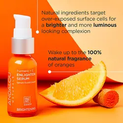 سرم التيام بخش و روشن کننده زردچوبه و ويتامين سي آندالواورجینالANDALOU  NATURALS Turmeric + C Enlighten Serum