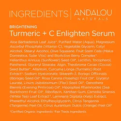 سرم التيام بخش و روشن کننده زردچوبه و ويتامين سي آندالواورجینالANDALOU  NATURALS Turmeric + C Enlighten Serum