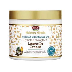 آبرسان و تقویت کننده بعد حمام نارگیل آفريکن پرايداورجینالAfrican Pride Moisture Miracle Coconut Oil & Baobab Oil Leave-In Cream