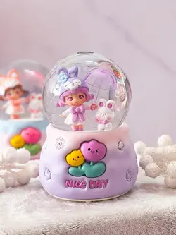 گوی موزیکال دختر چتر به دست و خرگوش