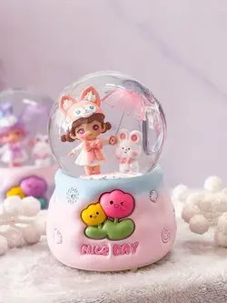 گوی موزیکال دختر چتر به دست و خرگوش