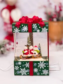 دکوری موزیکال آدم برفی اسکی سوار