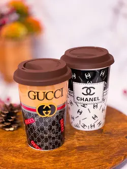 ماگ کافی با طرح برند