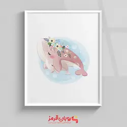 تابلو اتاق کودک وال کارتونی در حال شنا 264