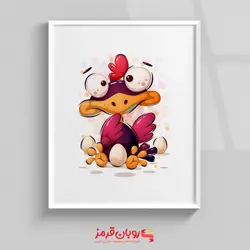 تابلو اتاق کودک مرغ کارتونی و تخم مرغ 148