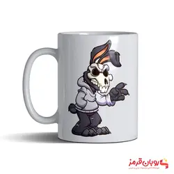 ماگ خرگوش کارتونی با ماسک جمجمه 258