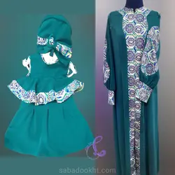 ست مانتو شیردهی و پیراهن کلاه دخترانه