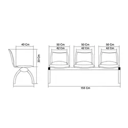 نیمکت انتظار Smart نظری مدل P823