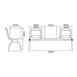 نیمکت انتظار Smart نظری مدل P823T