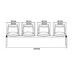 نیمکت انتظار Smart نظری مدل P824