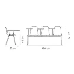 نیمکت آموزشی Fiber Plast نظری مدل 563