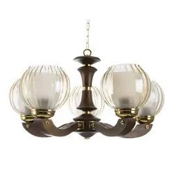 لوستر پردیس مدل بلوط 5 شیشه شفاف