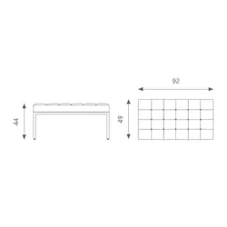 نیمکت دونفره اروند مدل 4021M