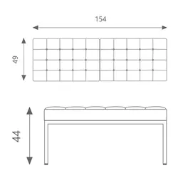 نیمکت سه نفره اروند مدل 4022W