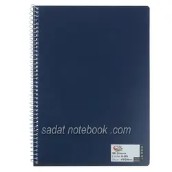 دفتر مشق طلقی سایز 24×17 استاندارد 80 برگ سادات کد G-308(80برگ کاغذ)