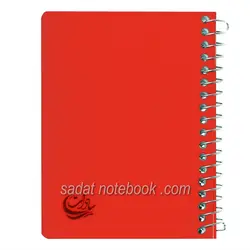 دفتر یادداشت 1/16 طلقی بغل سیم 80 برگ سادات کد c-48