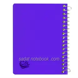 دفتر یادداشت 1/16 طلقی بغل سیم 80 برگ سادات کد c-48