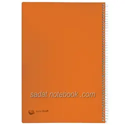 دفتر A4 بغل سیم 100 برگ سادات کد R-100