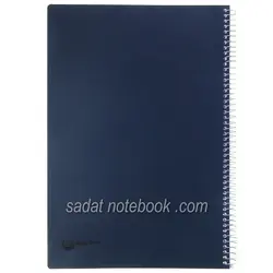 دفتر A4 بغل سیم 100 برگ سادات کد R-100