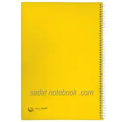 دفتر A4 بغل سیم 200 برگ سادات کد R-120