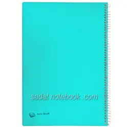 دفتر A4 بغل سیم 200 برگ سادات کد R-120