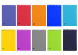 دفتر یادداشت 1/8 طلقی بالا سیم 160 برگ سادات کد B-216 مجموعه 10 عددی