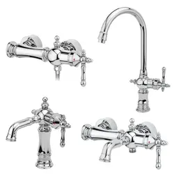 ست شیرآلات قهرمان مدل نگین کروم