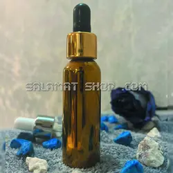 قطره چکان فلزی طلایی با ویال طلایی