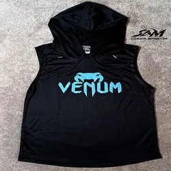 رکابی حلقه ای کلاهدار بدنسازی مدل VENOM رنگ مشکی