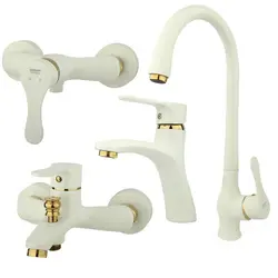 ست شیرالات راسان مدل صدف سفید