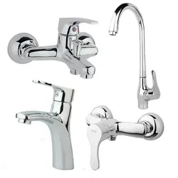 ست شیرالات راسان مدل صدف کروم