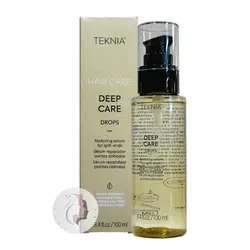 سرم بازسازی کننده موهای آسیب دیده لاکمه مدل DEEP CARE DROPS حجم 100 میل
