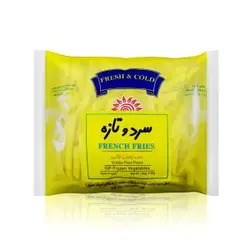 سیب زمینی خلال طلایی نیمه سرخ شده منجمد سرد و تازه بسته ۲۵۰۰ گرمی