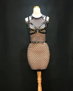 ست سوتین و کمربند چرم و بادی زنبوری مشکی set-1001