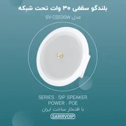 بلندگو سقفی تحت شبکه ۳۰ وات SV-CSS30W