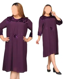 پیراهن مجلسی کمر پولک سایز بزرگ سارته کد 1421