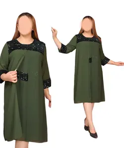 پیراهن مجلسی کمر پولک سایز بزرگ سارته کد 1421